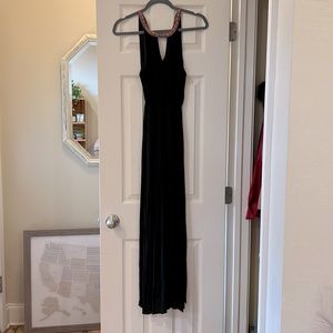 Black colorful Maxi Dress